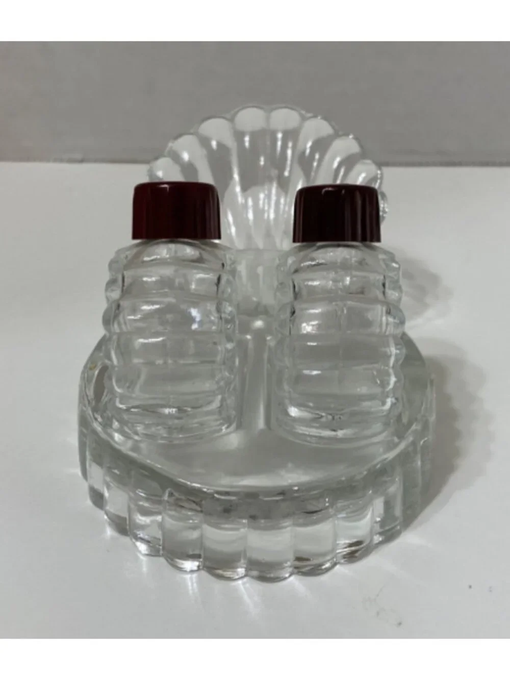 Vintage Glass Turkey Bird Salt & Pepper Shakers Art Deco Thanksgiving